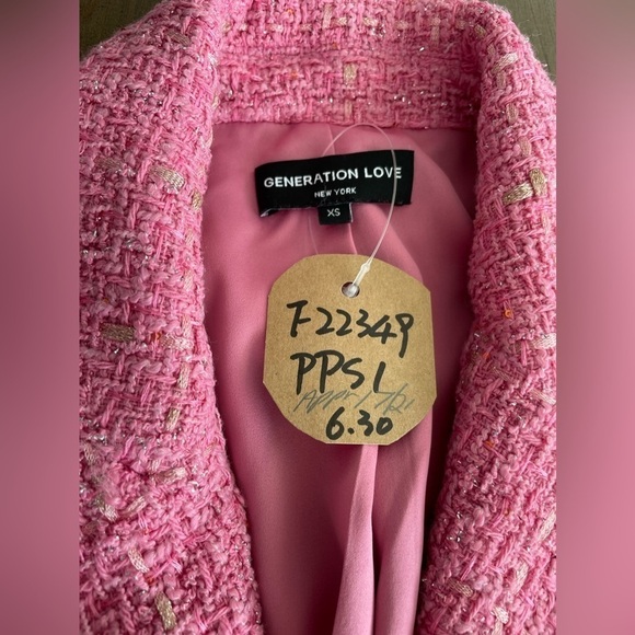Generation Love pink multi tweed blazer - Picture 8 of 9